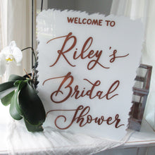 Load image into Gallery viewer, Personalized Acrylic Bridal Shower Welcome Sign