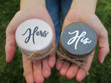 Load image into Gallery viewer, His and hers ring boxes by Perryhill Rustics