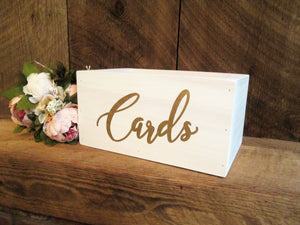White and gold card box by Perryhill Rustics