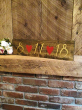 Load image into Gallery viewer, Wooden Save the Date Sign by Perryhill Rustics
