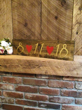 Load image into Gallery viewer, Wooden Save the Date Sign by Perryhill Rustics