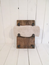 Load image into Gallery viewer, Barnwood and railroad spike towel holder by Perryhill Rustics