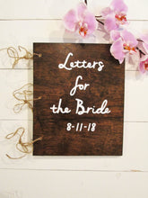 Load image into Gallery viewer, Letters for the Bride wooden book by Perryhill Rustics