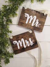 Load image into Gallery viewer, mr and mrs sweetheart table signs by Perryhill Rustics