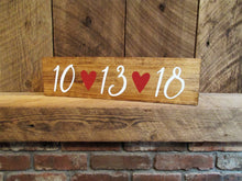 Load image into Gallery viewer, Wooden Save the Date Sign by Perryhill Rustics