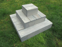 Load image into Gallery viewer, Weathered grey wooden cupcake stand by Perryhill Rustics