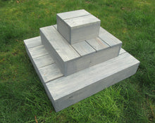 Load image into Gallery viewer, Weathered grey wooden cupcake stand by Perryhill Rustics