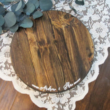 Load image into Gallery viewer, 18" Round wooden cake or cupcake stand by Perryhill Rustics