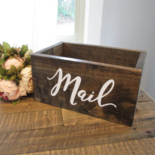 Load image into Gallery viewer, Custom wooden mail holder, mail storage, gift for mom, gift for her, anniversary gift, by Perryhill rustics