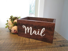 Load image into Gallery viewer, Custom wooden mail holder, mail storage, gift for mom, gift for her, anniversary gift, by Perryhill rustics
