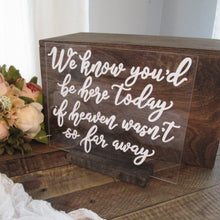 Load image into Gallery viewer, Remembrance of Loved Ones Acrylic Sign with Stand