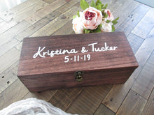 Load image into Gallery viewer, Wooden wine box, time capsule box, unity box by Perryhill Rustics