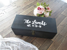 Load image into Gallery viewer, Wooden wine box, time capsule box, unity box by Perryhill Rustics