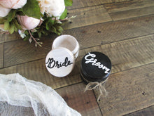 Load image into Gallery viewer, Bride and groom ring boxes by Perryhill Rustics