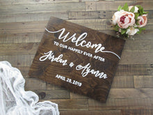 Load image into Gallery viewer, Personalized Wedding Welcome sign by Perryhill Rustics
