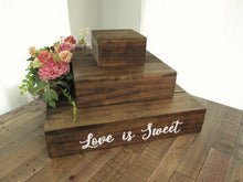 Load image into Gallery viewer, personalized wooden cupcake stand by Perryhill Rustics