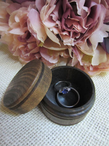 Blank round wooden ring box by Perryhill Rustics