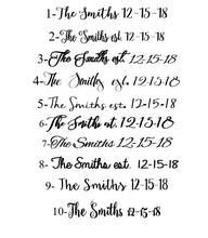 Load image into Gallery viewer, card box font style samples for perryhill Rustics