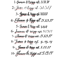 Load image into Gallery viewer, Wine box font options for perryhill rustics