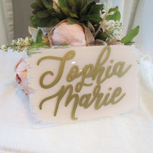 Load image into Gallery viewer, New baby announcement sign, newborn photography prop by Perryhill Rustics
