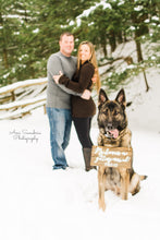 Load image into Gallery viewer, Save the date photo prop sign - my humans are getting married pet engagement sign by Perryhill Rustics