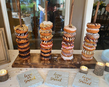 Load image into Gallery viewer, Dark walnut 4 rod donut stand Perryhill Rustics

