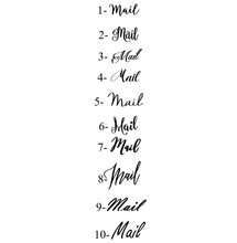 Load image into Gallery viewer, mail holder font choice options for perryhill rustics