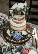 Load image into Gallery viewer, 15" round wooden cake stand by Perryhill Rustics