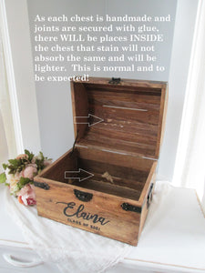 Personalized Lockable Wedding Card Chest