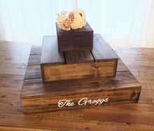 Load image into Gallery viewer, Handpainted wooden tiered cupcake stand by perryhill rustics
