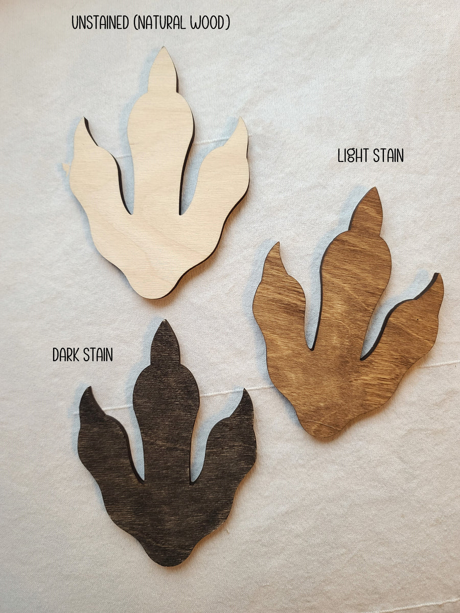 Wooden Laser Cut Dinosaur T Rex Tracks – PerryhillRustics