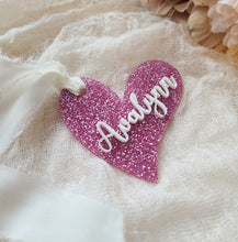 Load image into Gallery viewer, Personalized Acrylic Heart Tags
