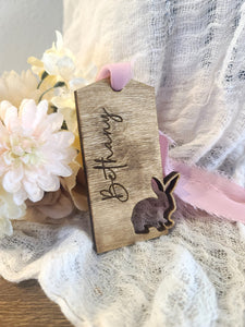 Personalized Wooden Easter Basket Tag