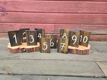 Load image into Gallery viewer, Rustic Wooden Table Numbers
