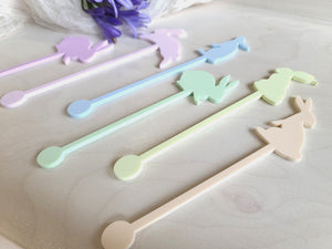 Easter Bunny Cocktail Drink Stirrers