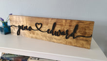Load image into Gallery viewer, Personalized 3D Connecting Hearts Name Sign
