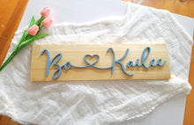 Load image into Gallery viewer, Personalized 3D Connecting Hearts Name Sign
