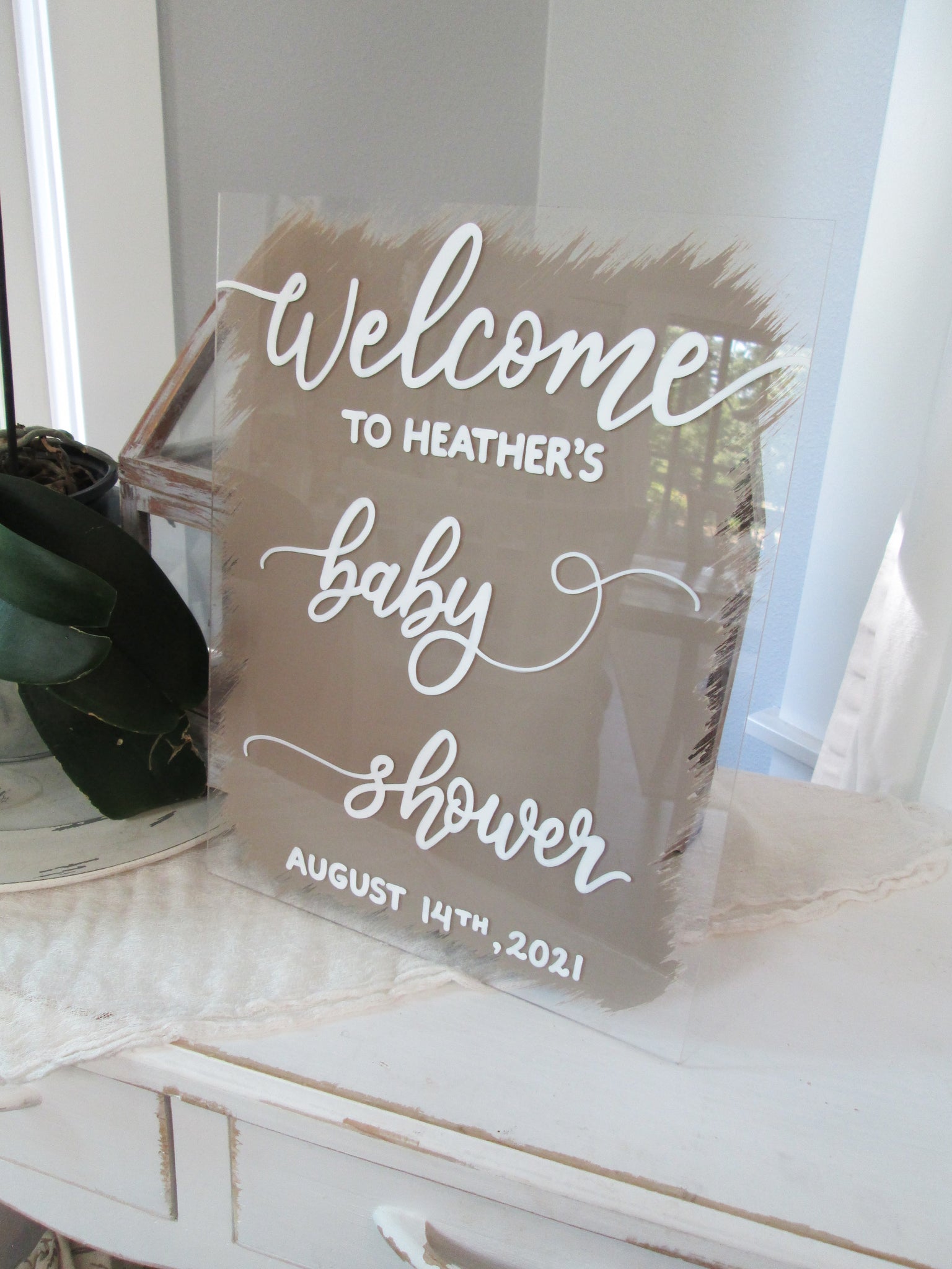 Custom Acrylic Baby Shower Welcome Sign