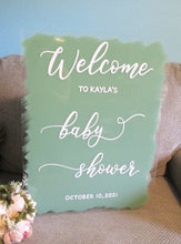 Load image into Gallery viewer, Personalized Acrylic Baby Shower Welcome Sign
