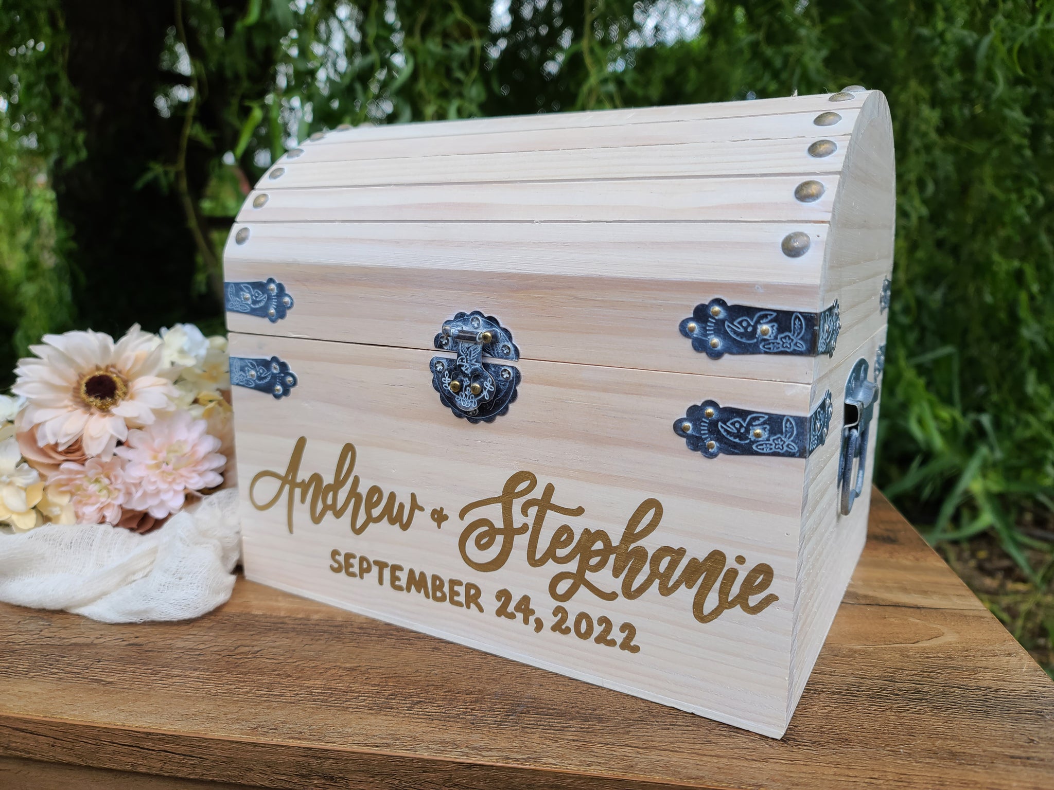 personalized wedding card box