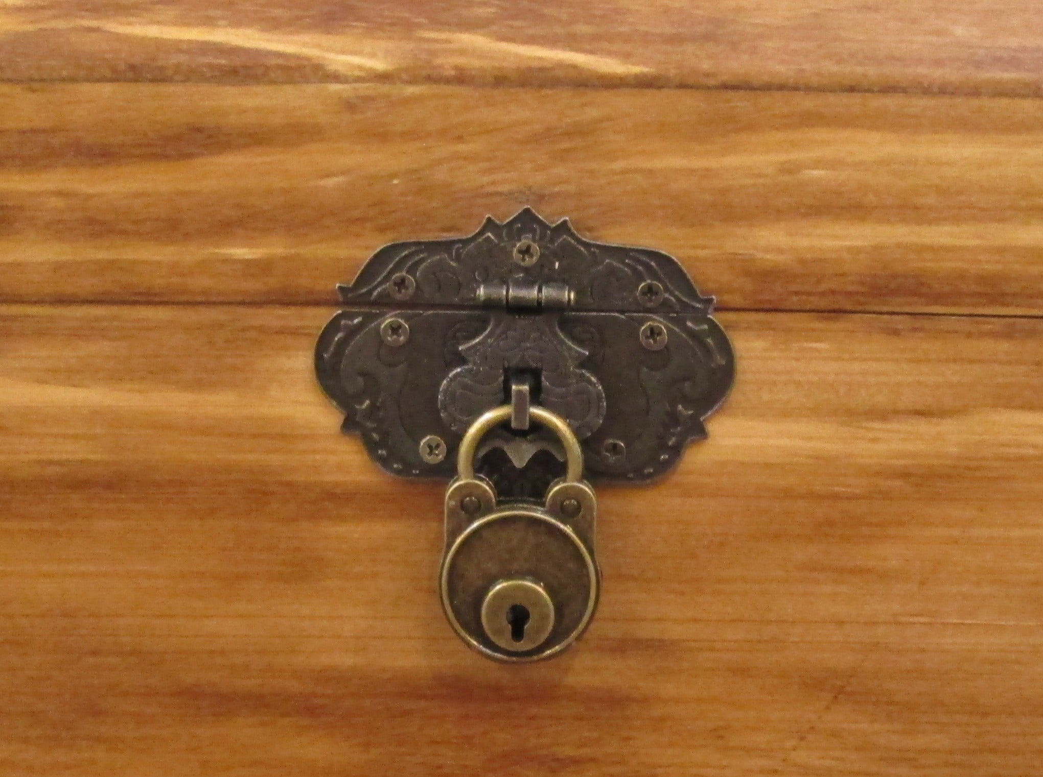 Decorative Safety Hasp And Staple Latch – For Blanket Chests, Boxes, Doors, Etc.