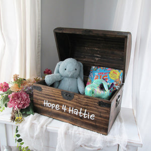 Large wooden keepsake trunk by Perryhill Rustics