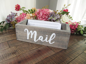 Rustic wooden mail organizer and storage by Perryhill Rustics