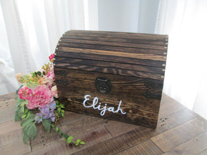 Large wooden keepsake trunk by Perryhill Rustics