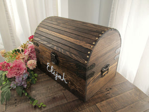 Large wooden keepsake trunk by Perryhill Rustics