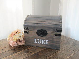 Custom personalized wooden treasure chests for kids by Perryhill Rustics