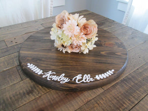 18" Round wooden cake or cupcake stand by Perryhill Rustics