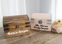 Load image into Gallery viewer, Wood recipe chest. Personalized. Perryhill Rustics
