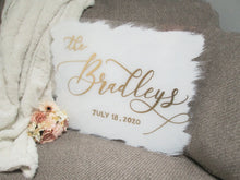 Load image into Gallery viewer, White and gold acrylic wedding sign by Perryhill Rustics
