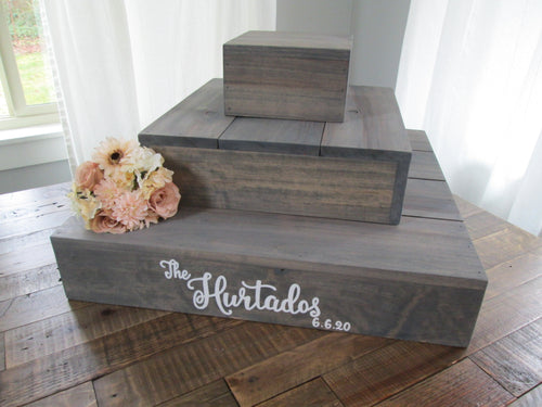 weathered grey cupcake stand by Perryhill Rustics